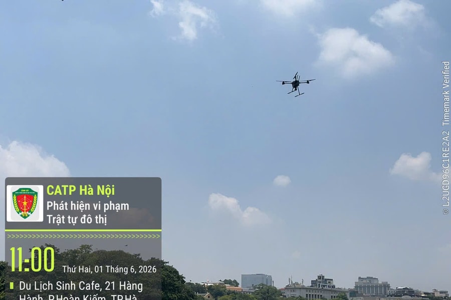 Máy bay không người lái tham gia giám sát an ninh, trật tự tại Hà Nội