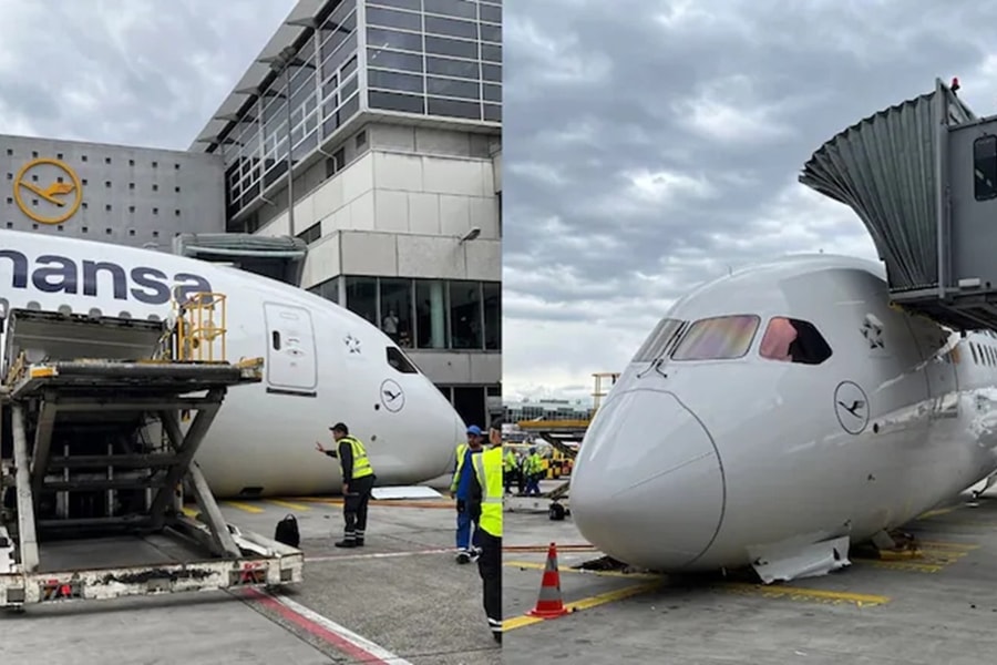 Boeing 787 của Lufthansa sập càng đáp trước, nhiều nhân viên bị thương
