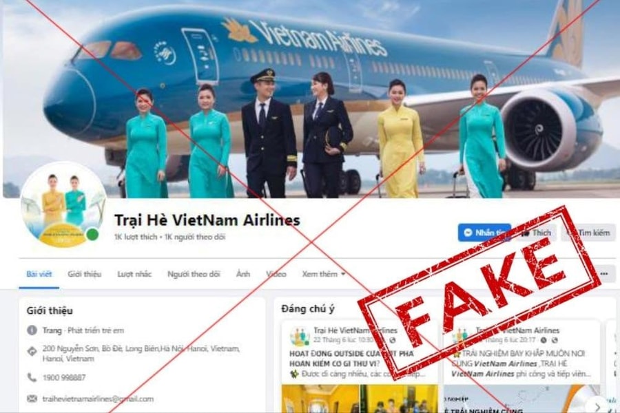 Cảnh giác chiêu trò giả mạo Vietnam Airlines để lừa bán vé máy bay