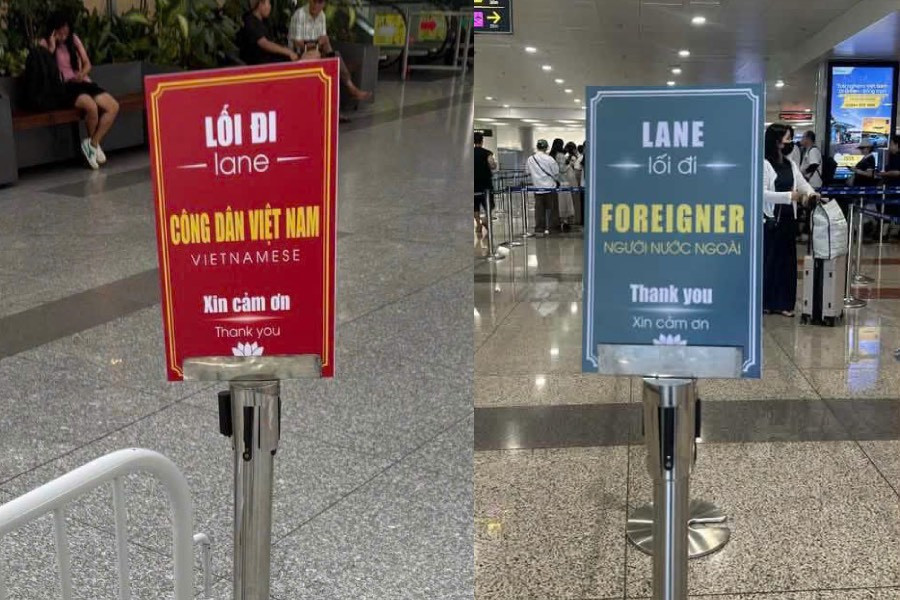 Hành khách bất ngờ với làn xuất nhập cảnh riêng tại Nội Bài