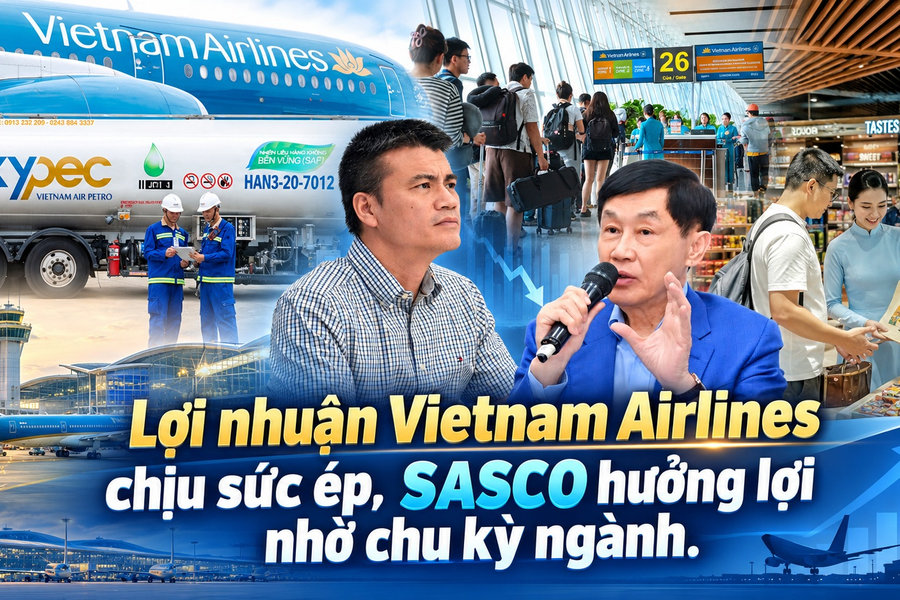 Lợi nhuận Vietnam Airlines chịu sức ép, SASCO hưởng lợi nhờ chu kỳ ngành